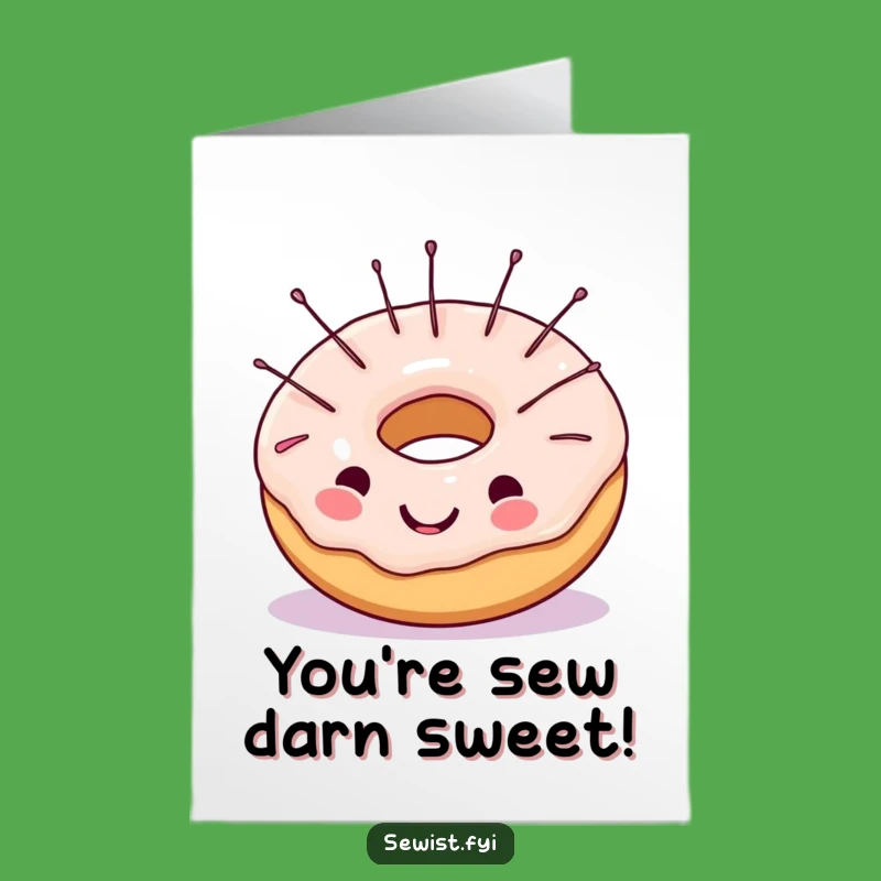Free Printable Congrats Card: Donut Sewing Superstar - Funny Downloadable DIY