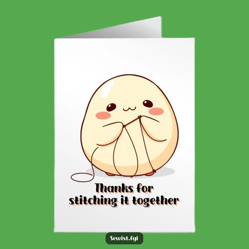 Free Printable Thank You Card: Dumpling's Handy Effort Downloadable