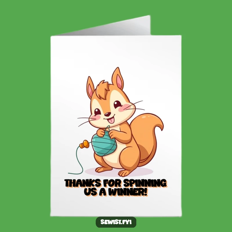Free Printable Squirrel Thank You Card: A Speedy Thank You Stitch!