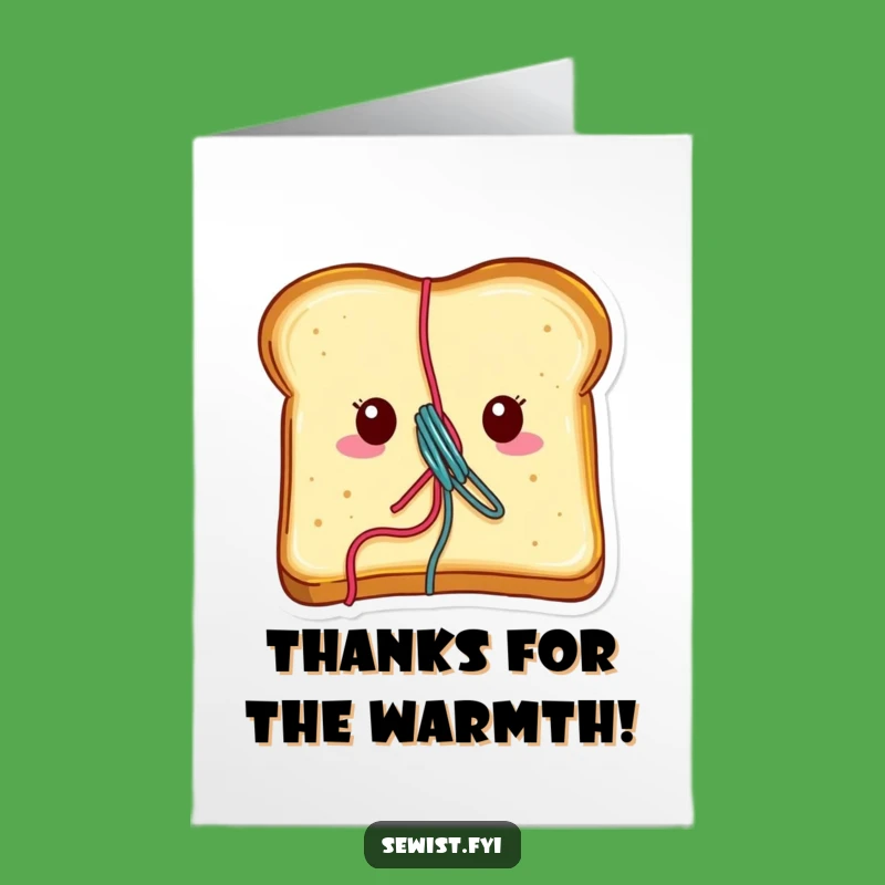 Quirky Free Printable Thank You Card: Toast's Cheerful Thanks, Print at Home!