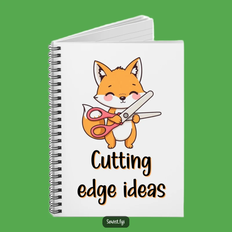 Funny Fox Tailor Notebook: Playful Journal for Designs, Perfect Writing Gift