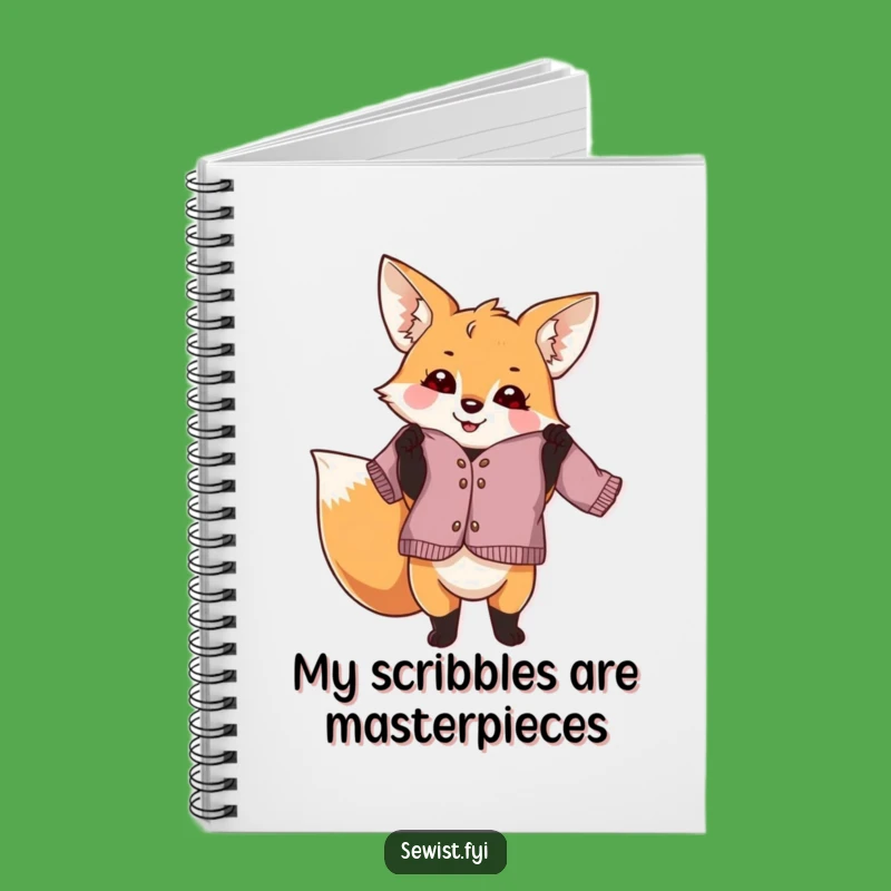 Funny Fox Dressmaker Notebook: Document Your Proud Creations