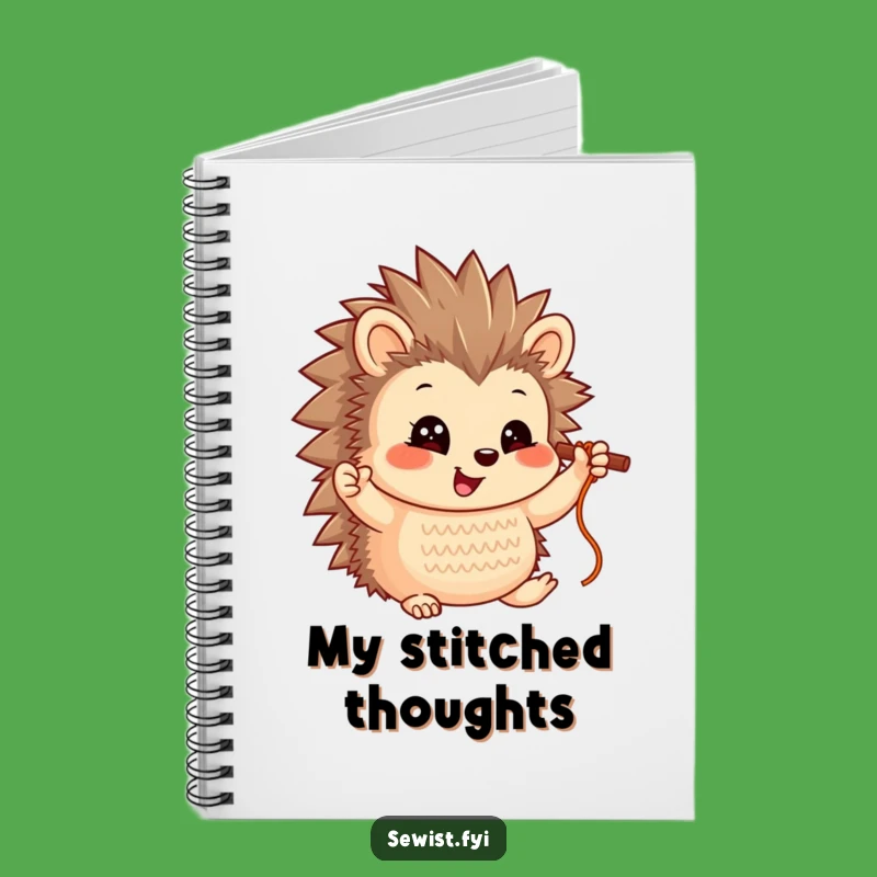 Funny Hedgehog Stitch Notebook - Jot Down Your Wins Hilariously!