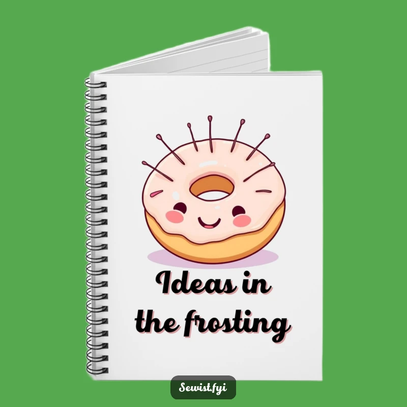 Funny Notebook: Cheerful Donut Sewing Journal, Hilarious Crafting Diary
