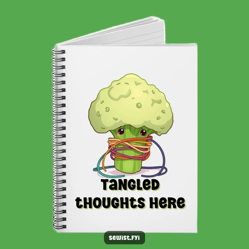Funny Notebook: Clumsy Broccoli Thread Journal, Hilarious Crafting Diary