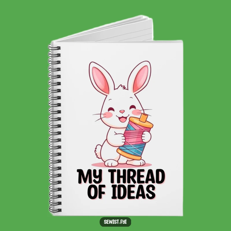Funny Rabbit Notebook: Cheerful Stitcher Journal, Perfect Gift for Makers!