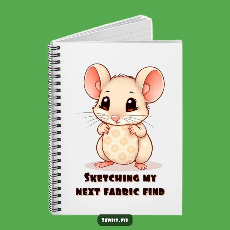 Funny Mouse Fabric Notebook: Curious Critter Journal, Perfect Writing Gift