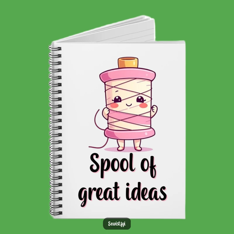 Funny Sewing Spool Notebook - Vibrant Journal for Creative Ideas
