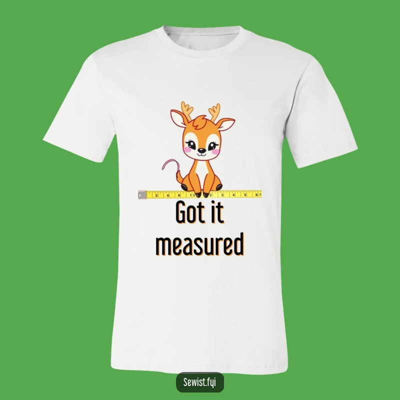 Funny Deer Measuring Tape T-Shirt, Craft Humor Apparel, Great Funny Gift