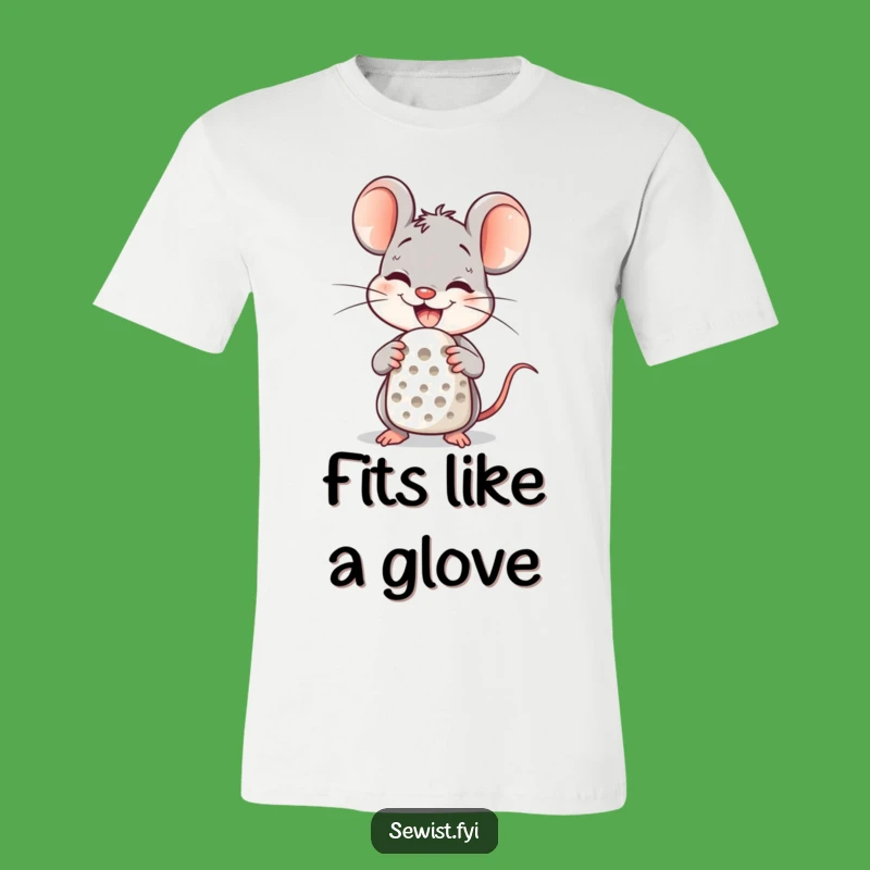 Funny Mouse Crafter T-Shirt: Delighted Character Thimble Design, Perfect Gift