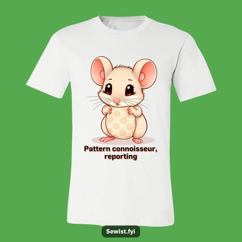 Funny Mouse Fabric T-Shirt: Curious Explorer Tee, Soft & Comfy Funny Gift