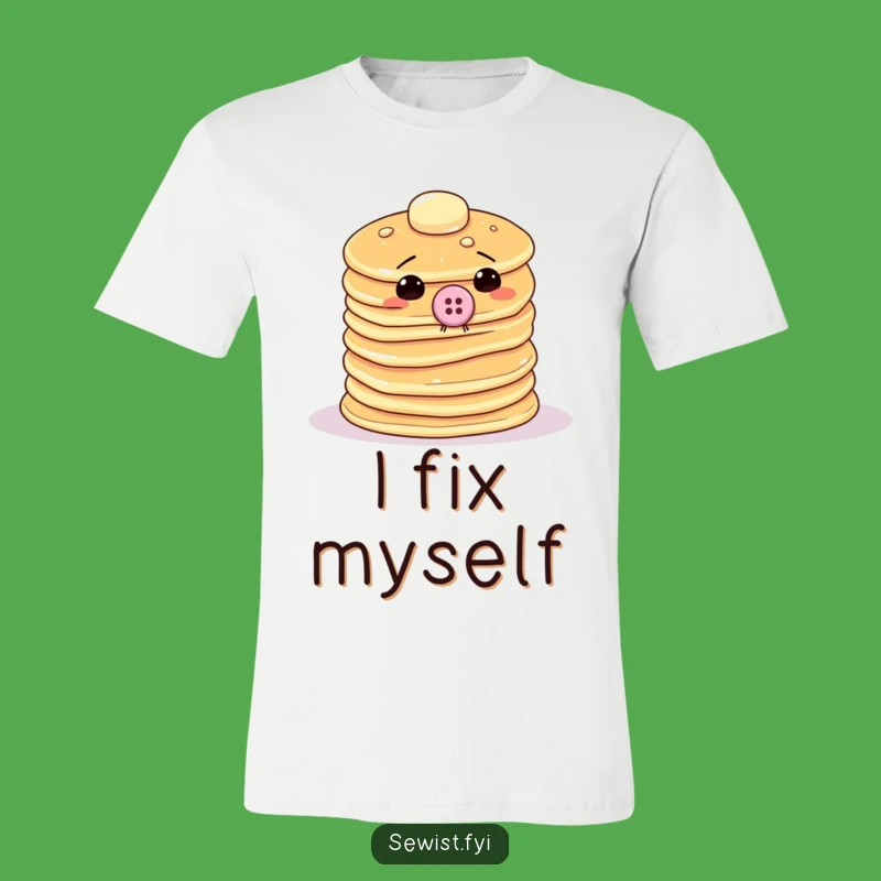 Funny Pancake Sewing T-Shirt: A Hilarious Crafter's Quest Tee