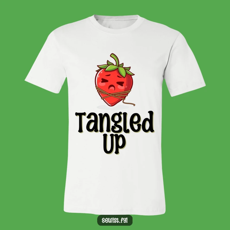Funny Startled Strawberry T-Shirt: Wear Your Crafty Chaos!
