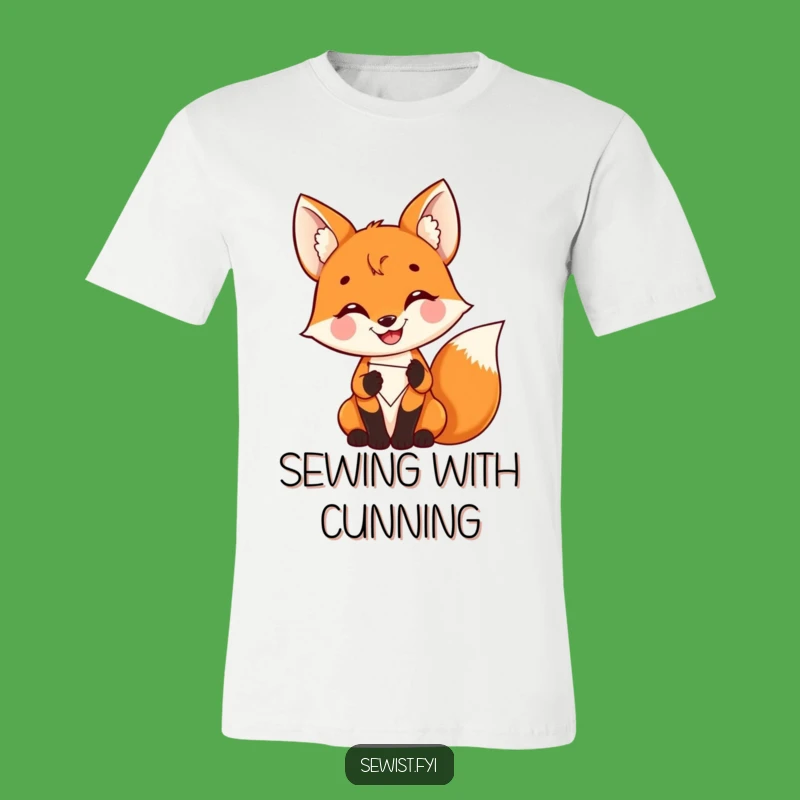 Funny Delighted Fox T-Shirt: Proud Patch Maker, Hilarious Sewing Shirt Funny Gift