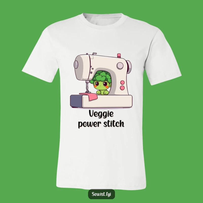 Funny Shy Broccoli T-Shirt: A Determined Veggie's Sewing Quest