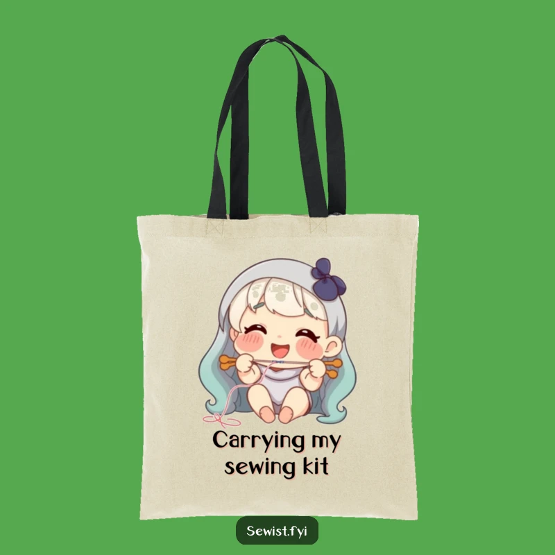 Funny Threading Needle Tote Bag: Hilarious Crafter Accessory, Perfect Gift!