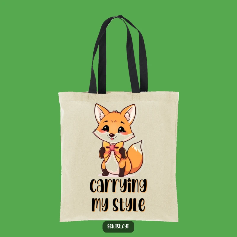 Funny Fox Bow Tie Tote Bag - Carry Your Style with Humor