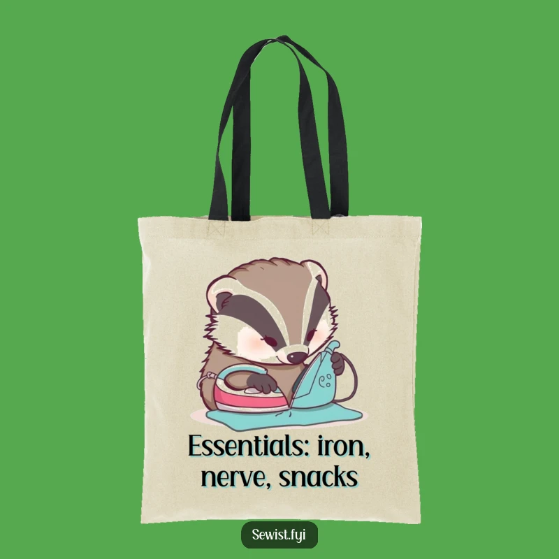 Funny Badger Ironing Tote Bag - Carry Your Essentials with Style