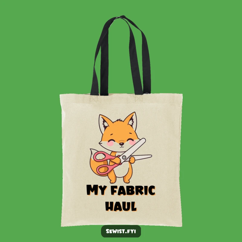 Funny Fox Tailor Tote Bag: Playful Fabric Bag, Perfect Shopping Gift