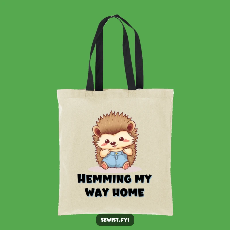 Funny Hedgehog Tote Bag: Carry Your Pride in Every Stitch