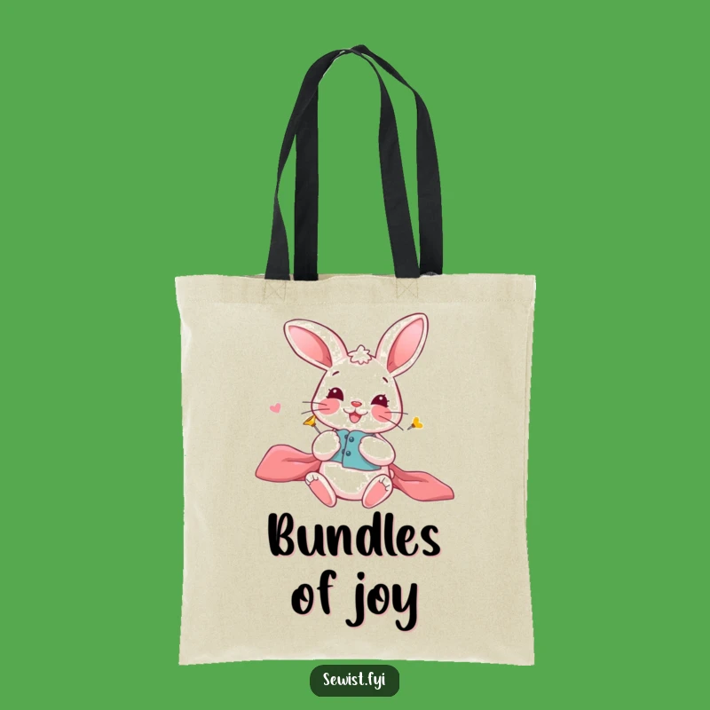 Funny Playful Bunny Tote Bag: Carry Your Precise Projects, Chic Funny Gift