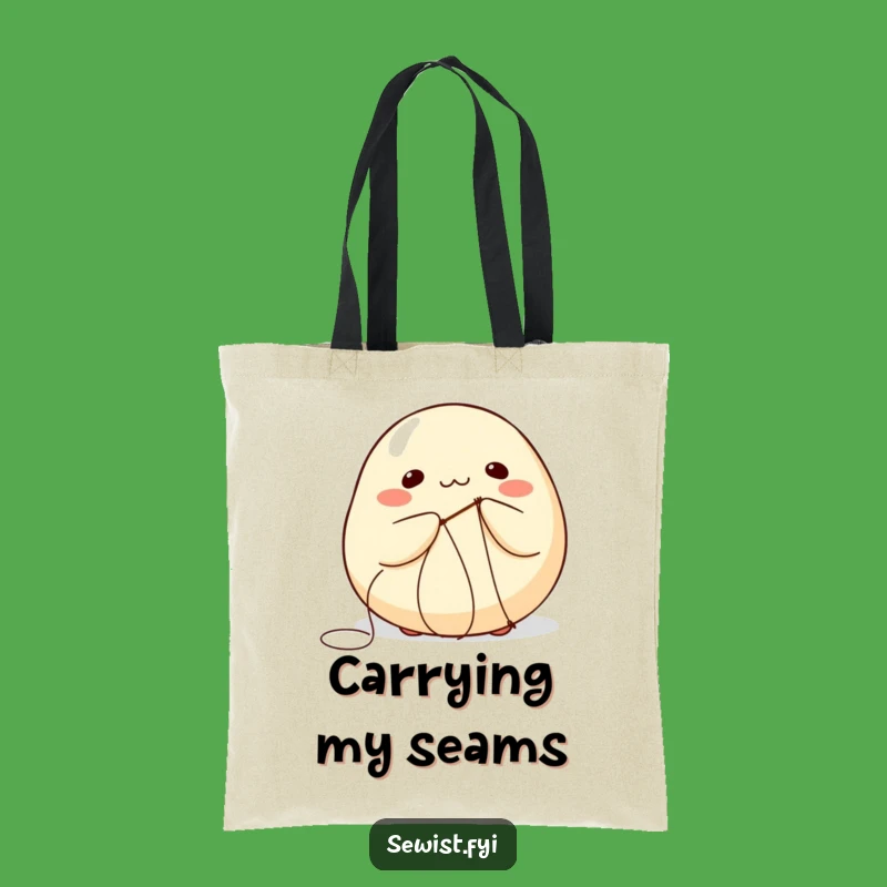 Funny Self-Stitching Dumpling Tote Bag: Carry Your Culinary Quirks!