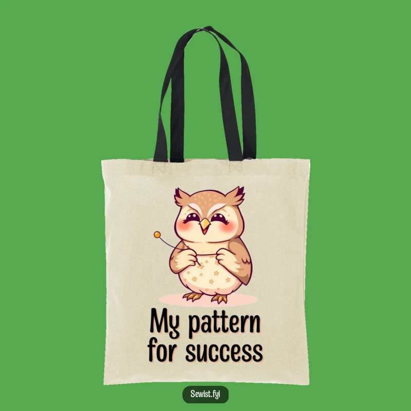 Funny Owl Seamstress Tote Bag: Carry Your Craft Supplies with Precision
